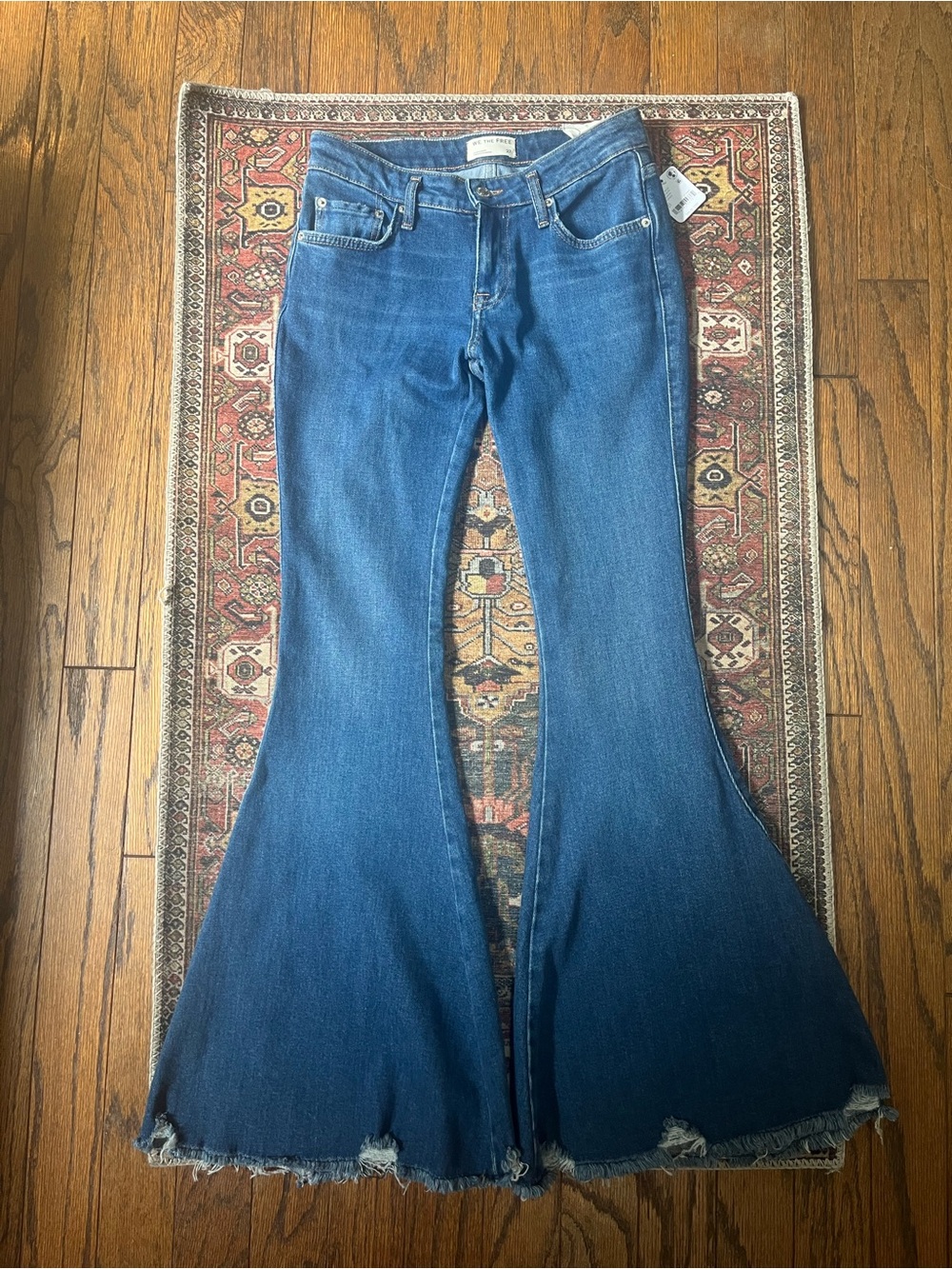 Free People We The Free Emre Flare Jeans Size 27 Daisy Blue NWT